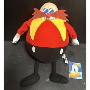 Sonic the Hedgehog 14" Plush Dr. EggMan Plush Toy Tags Villain Sega Robotnik